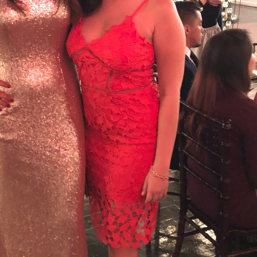 Orange Lace Dress